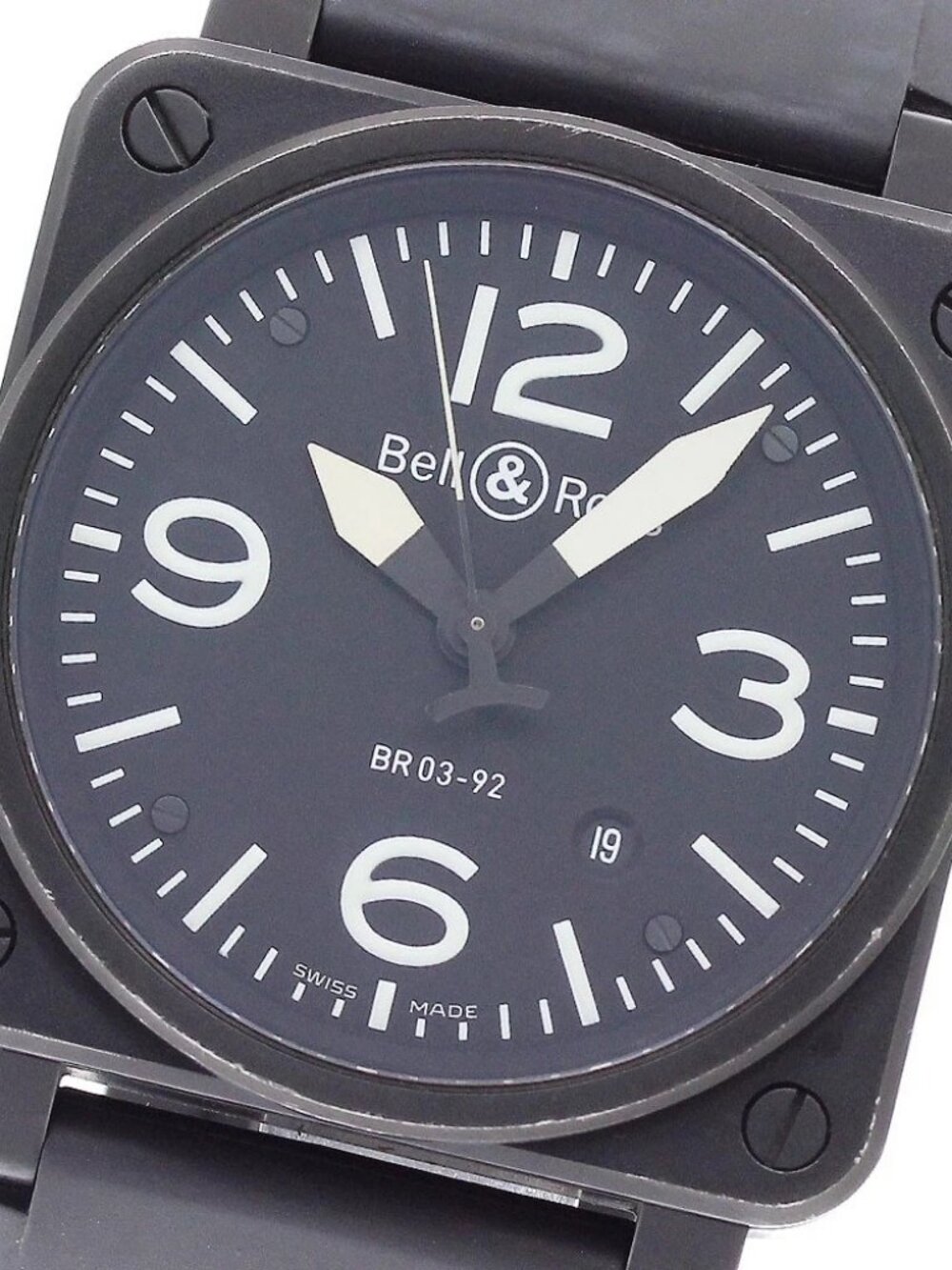 Bell＆Ross Aviation Military BR03-92-S Date Black Dial Automatic Men's _949409